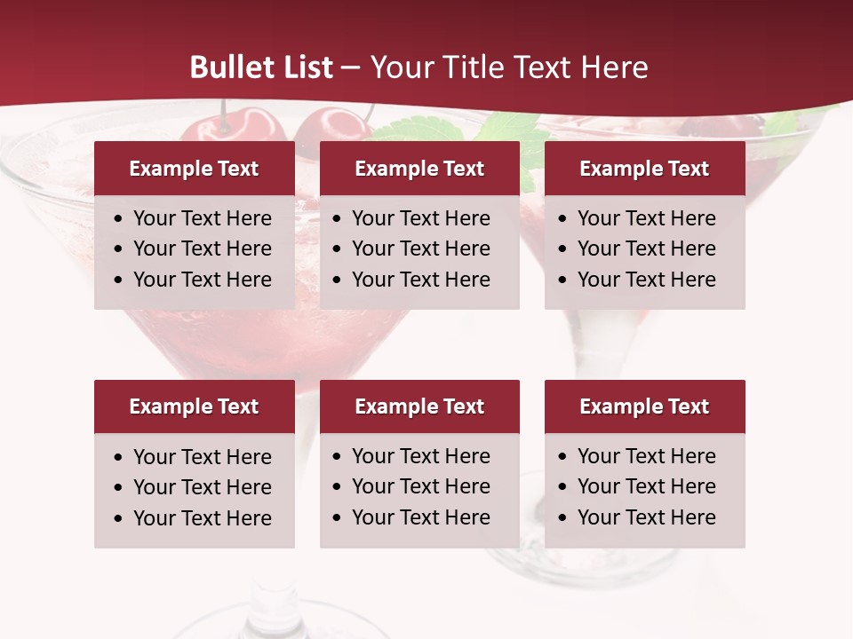 Beverage Cocktail Ice PowerPoint Template