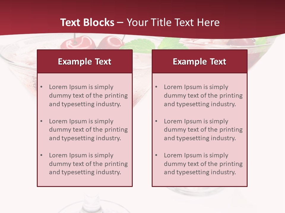 Beverage Cocktail Ice PowerPoint Template