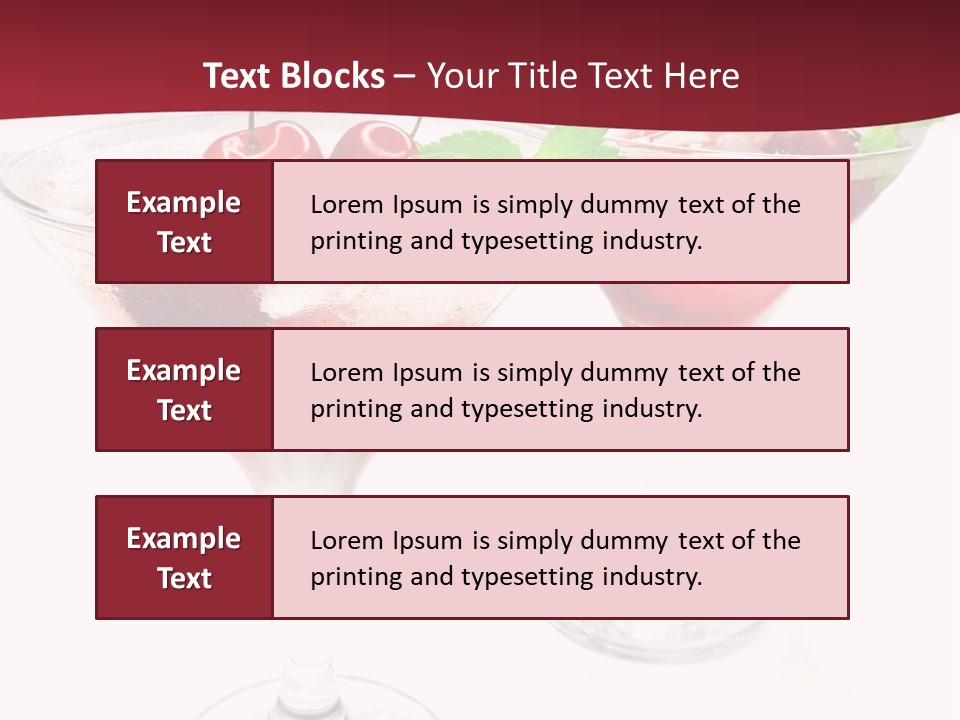 Beverage Cocktail Ice PowerPoint Template