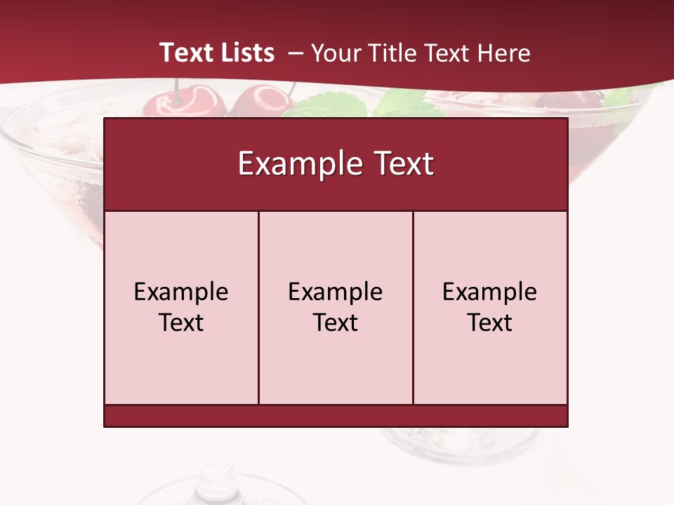 Beverage Cocktail Ice PowerPoint Template
