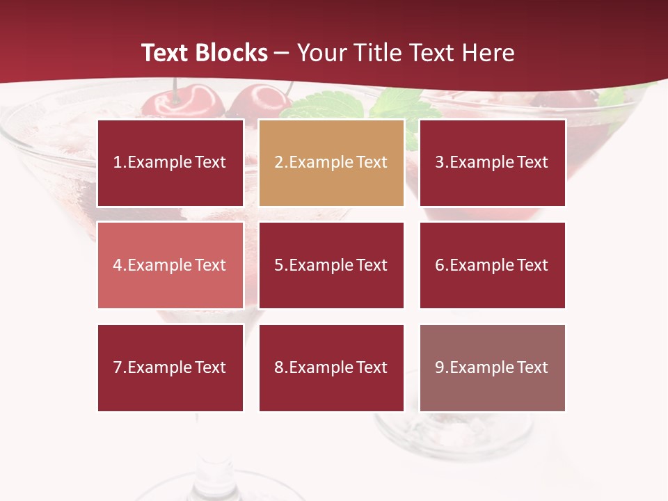 Beverage Cocktail Ice PowerPoint Template