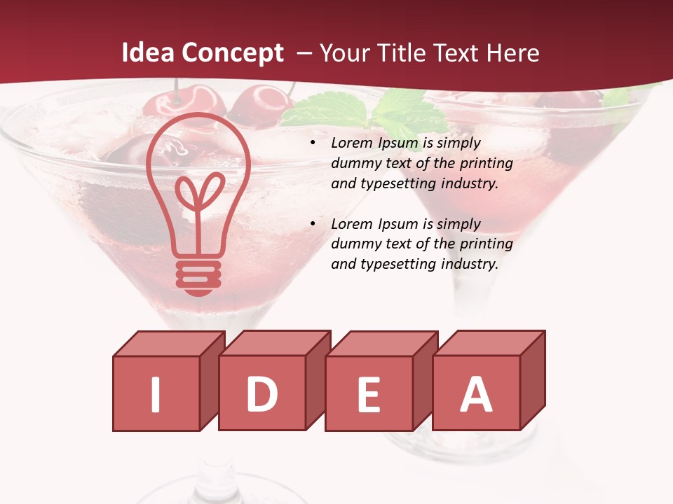 Beverage Cocktail Ice PowerPoint Template