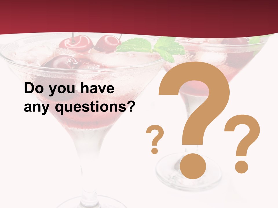 Beverage Cocktail Ice PowerPoint Template