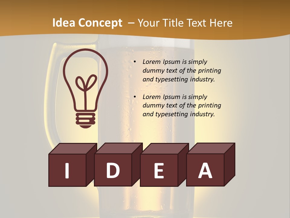 Over Yellow Foam PowerPoint Template