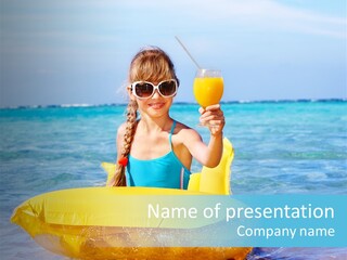 Tan Inflatable Playing PowerPoint Template