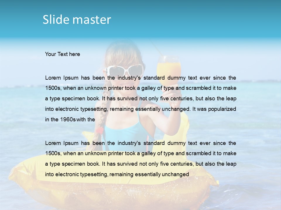 Tan Inflatable Playing PowerPoint Template