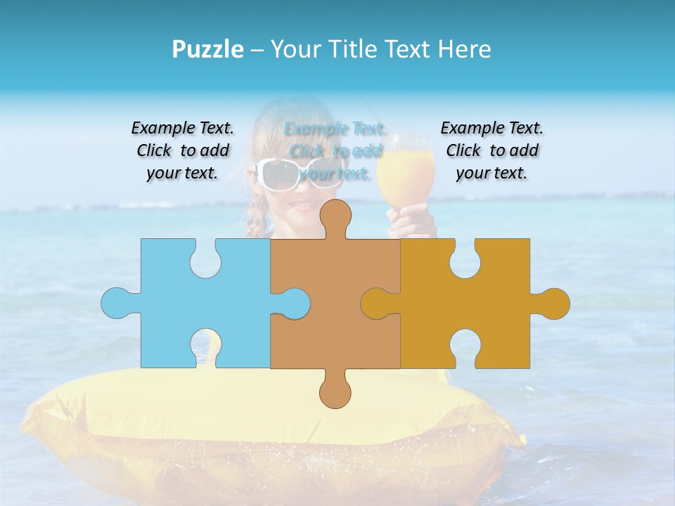 Tan Inflatable Playing PowerPoint Template