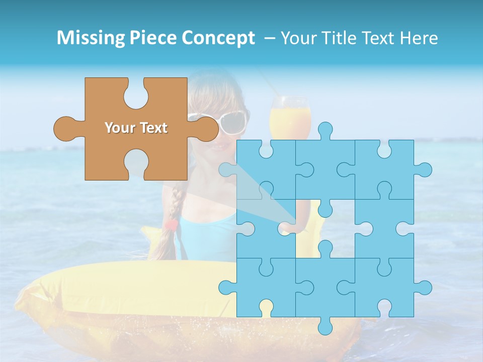 Tan Inflatable Playing PowerPoint Template