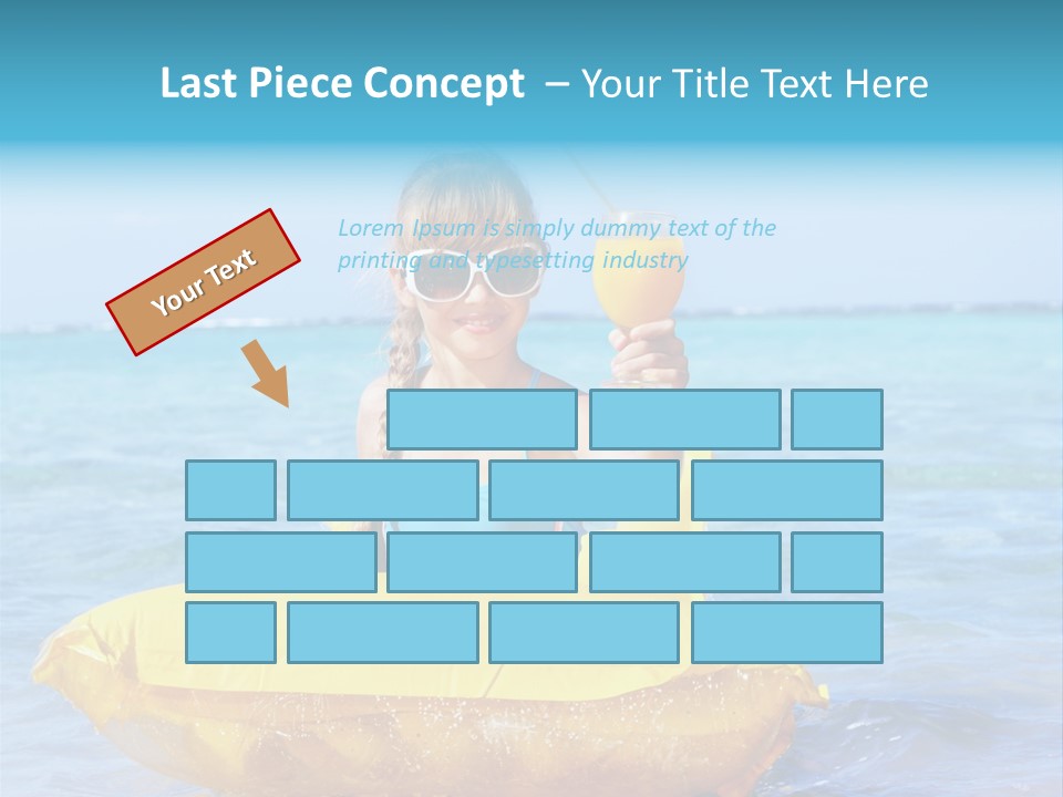 Tan Inflatable Playing PowerPoint Template