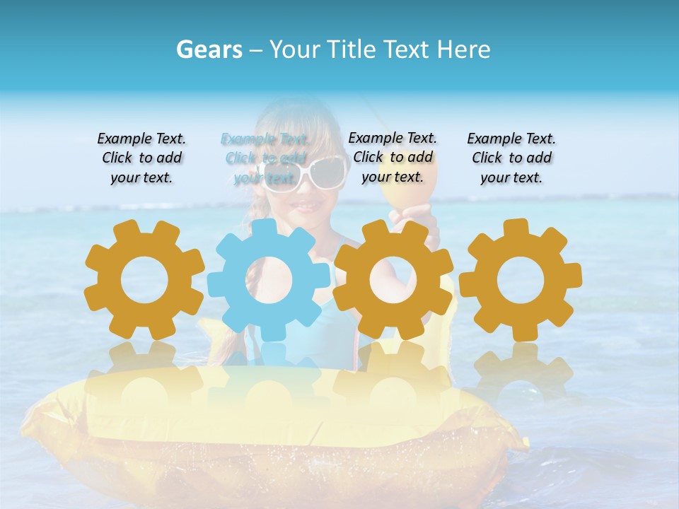 Tan Inflatable Playing PowerPoint Template