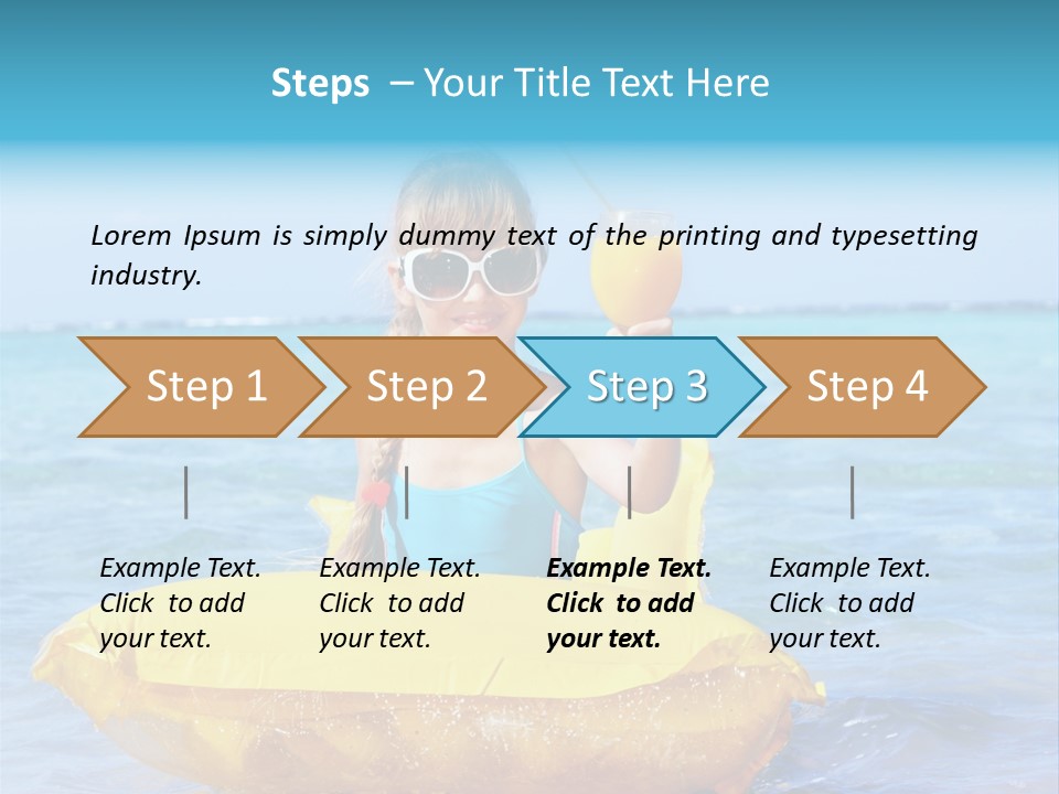 Tan Inflatable Playing PowerPoint Template