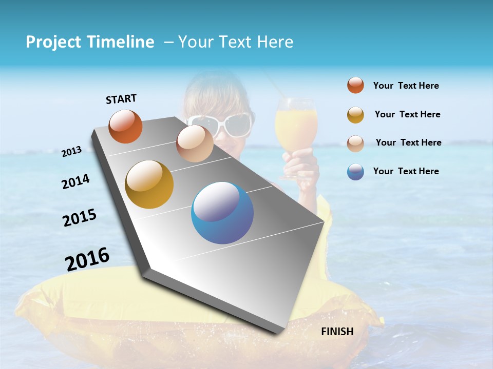 Tan Inflatable Playing PowerPoint Template