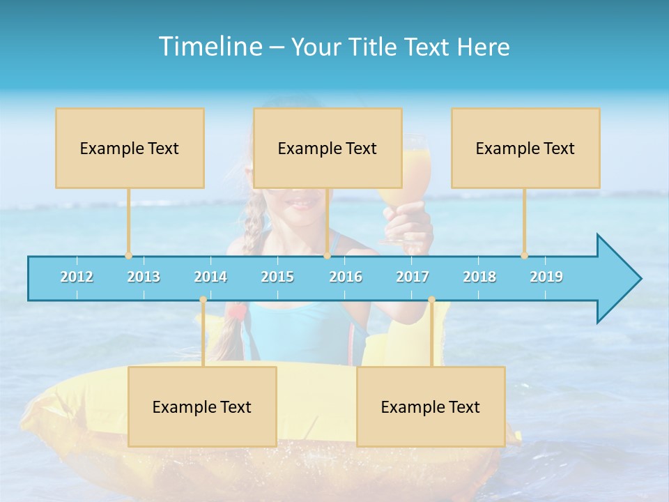 Tan Inflatable Playing PowerPoint Template