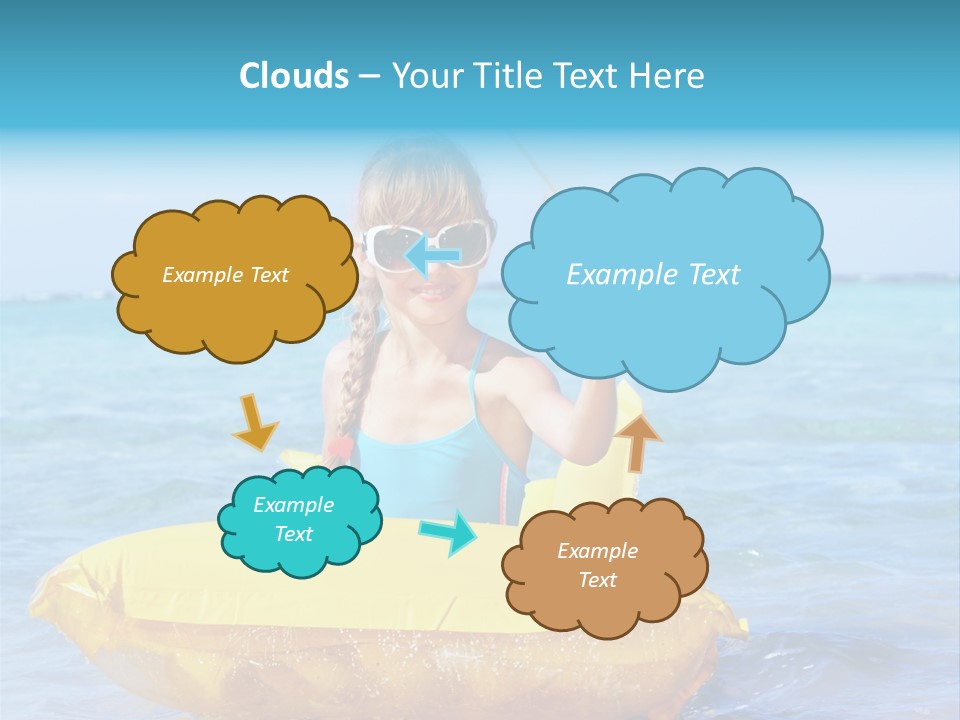 Tan Inflatable Playing PowerPoint Template