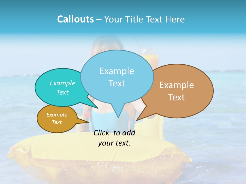 Tan Inflatable Playing PowerPoint Template
