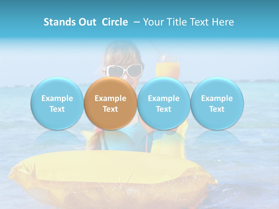Tan Inflatable Playing PowerPoint Template