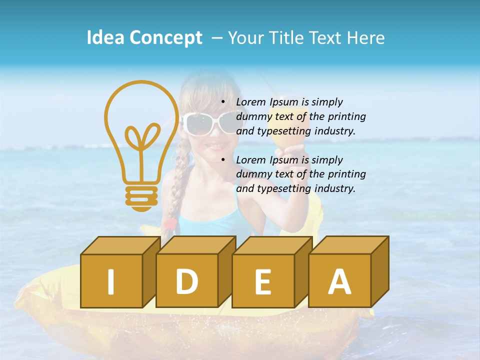 Tan Inflatable Playing PowerPoint Template