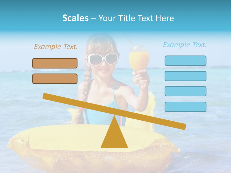 Tan Inflatable Playing PowerPoint Template