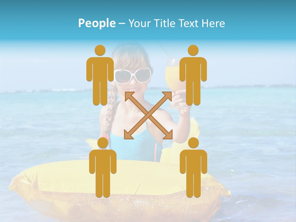 Tan Inflatable Playing PowerPoint Template