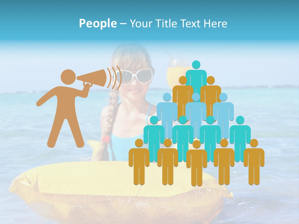 Tan Inflatable Playing PowerPoint Template