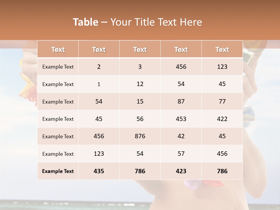 Island Activity Beauty PowerPoint Template