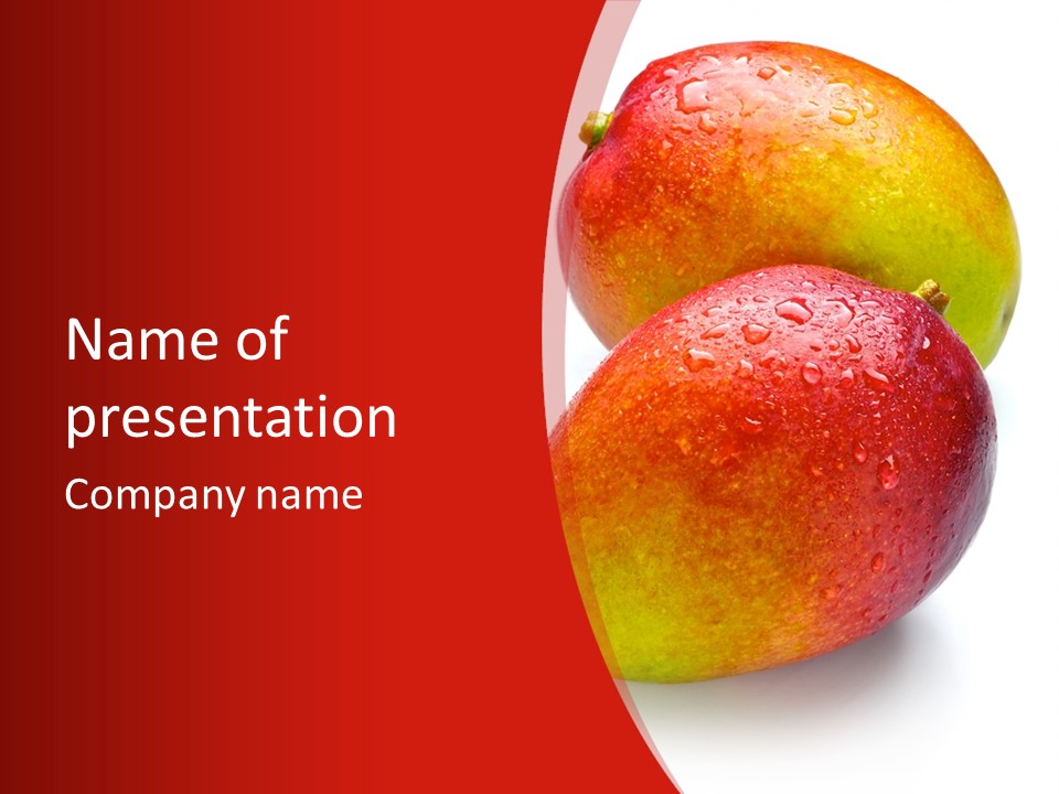 Mango Ripe Red PowerPoint Template