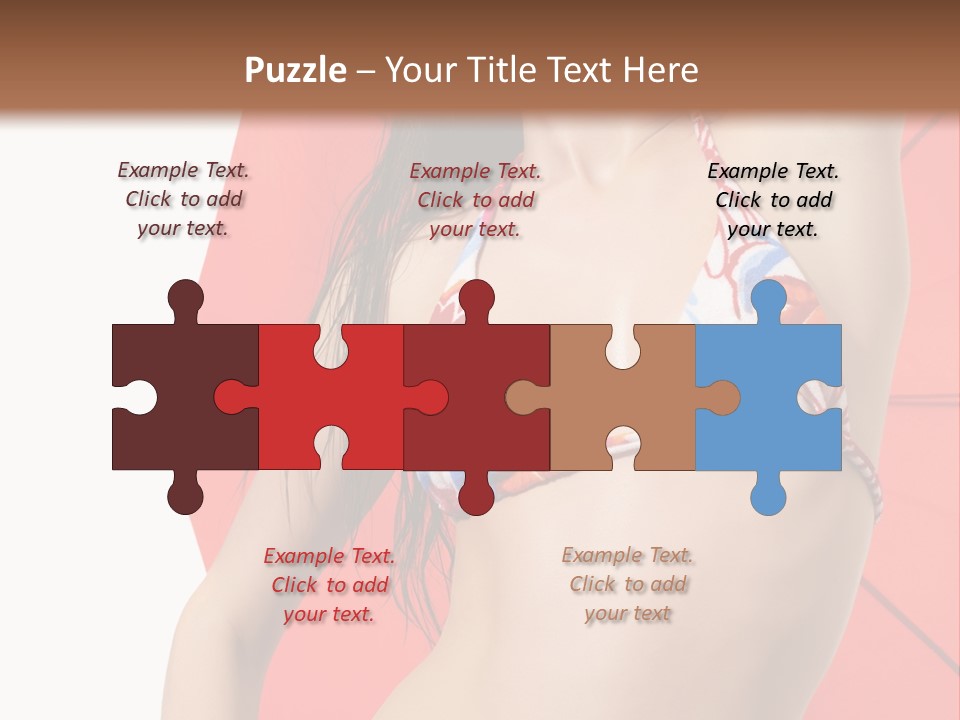 Swimwear Gorgeous Portrait PowerPoint Template