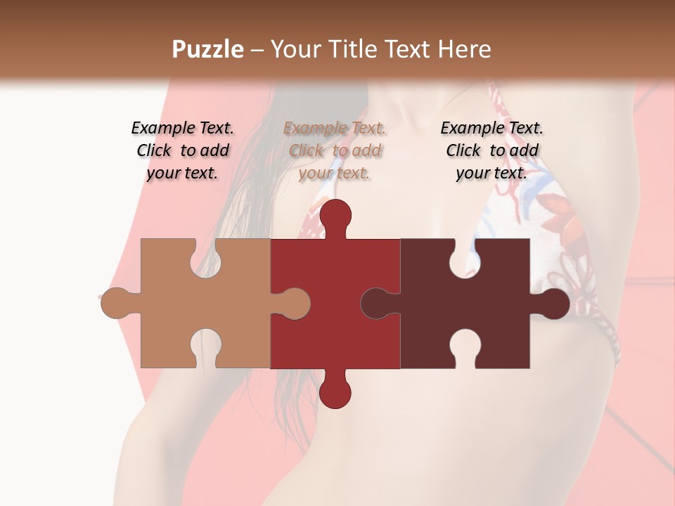 Swimwear Gorgeous Portrait PowerPoint Template