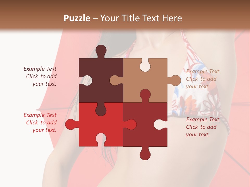 Swimwear Gorgeous Portrait PowerPoint Template