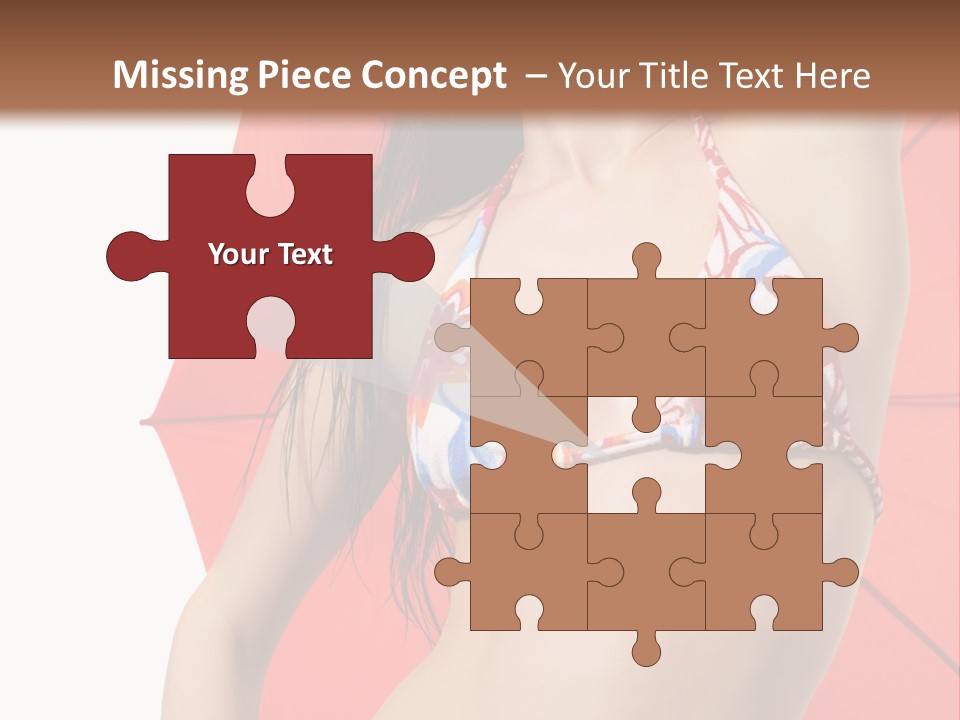 Swimwear Gorgeous Portrait PowerPoint Template