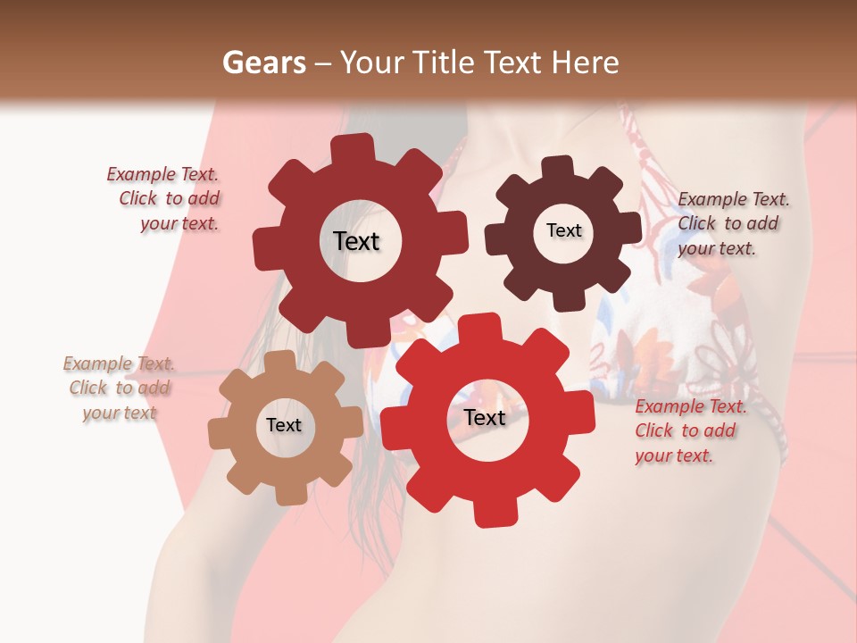 Swimwear Gorgeous Portrait PowerPoint Template