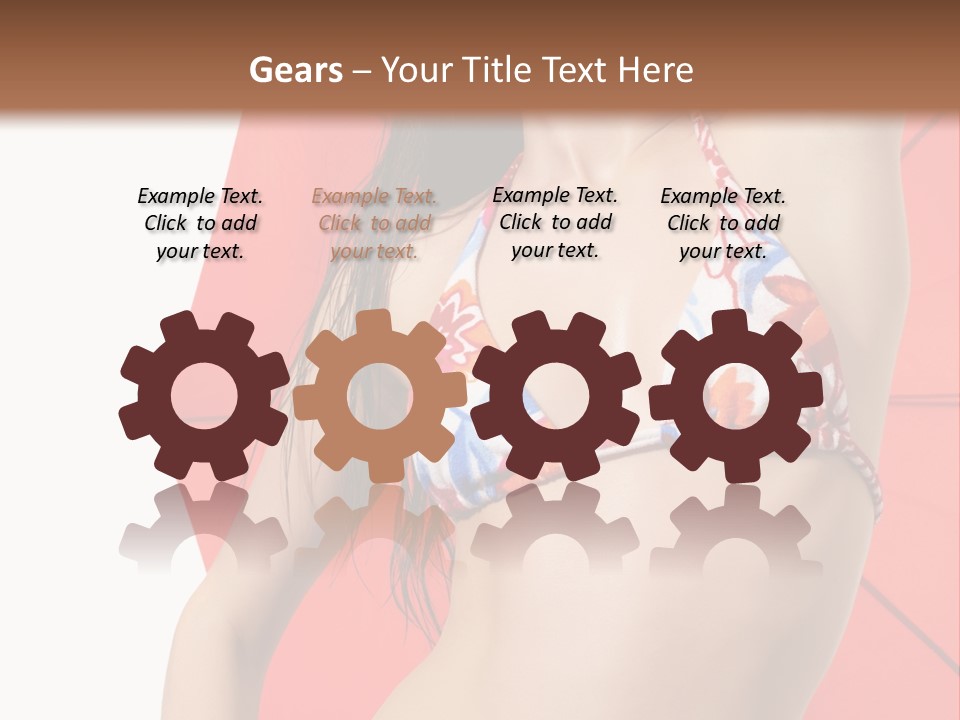 Swimwear Gorgeous Portrait PowerPoint Template