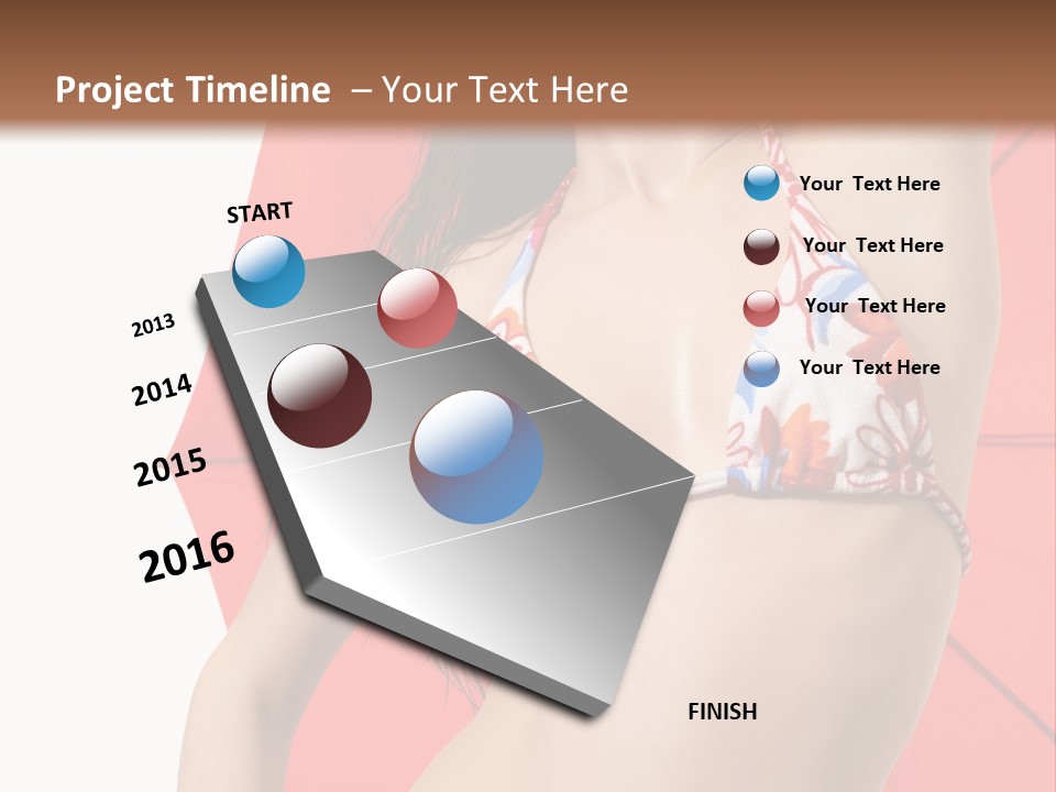 Swimwear Gorgeous Portrait PowerPoint Template