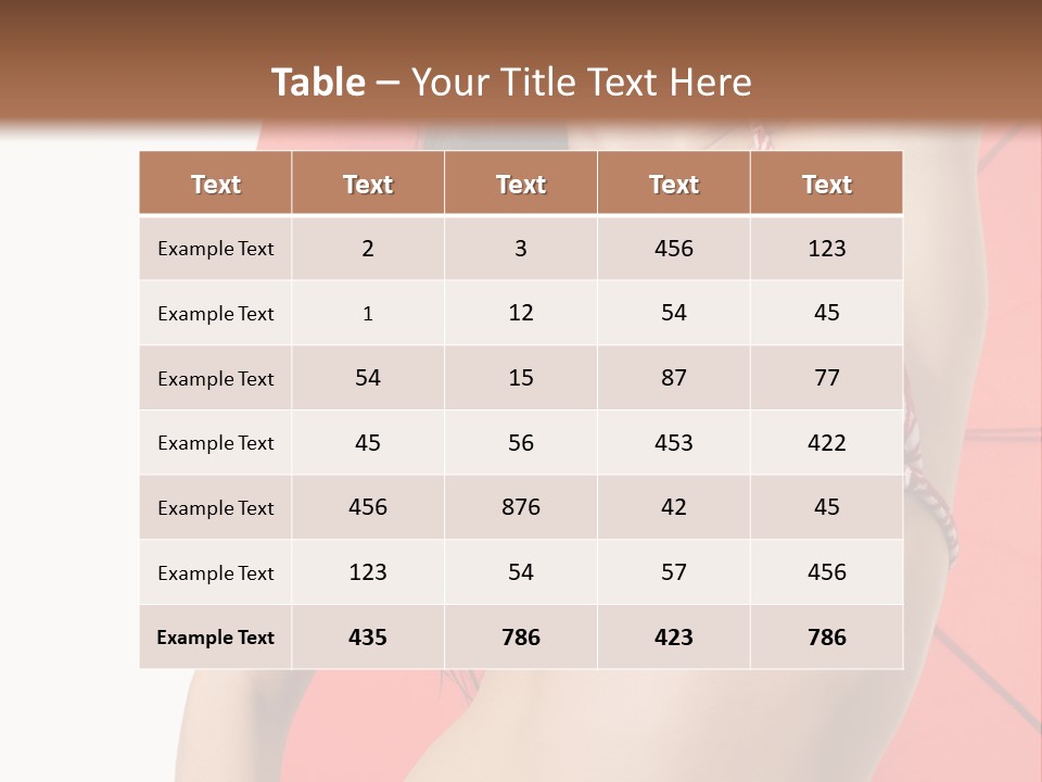 Swimwear Gorgeous Portrait PowerPoint Template