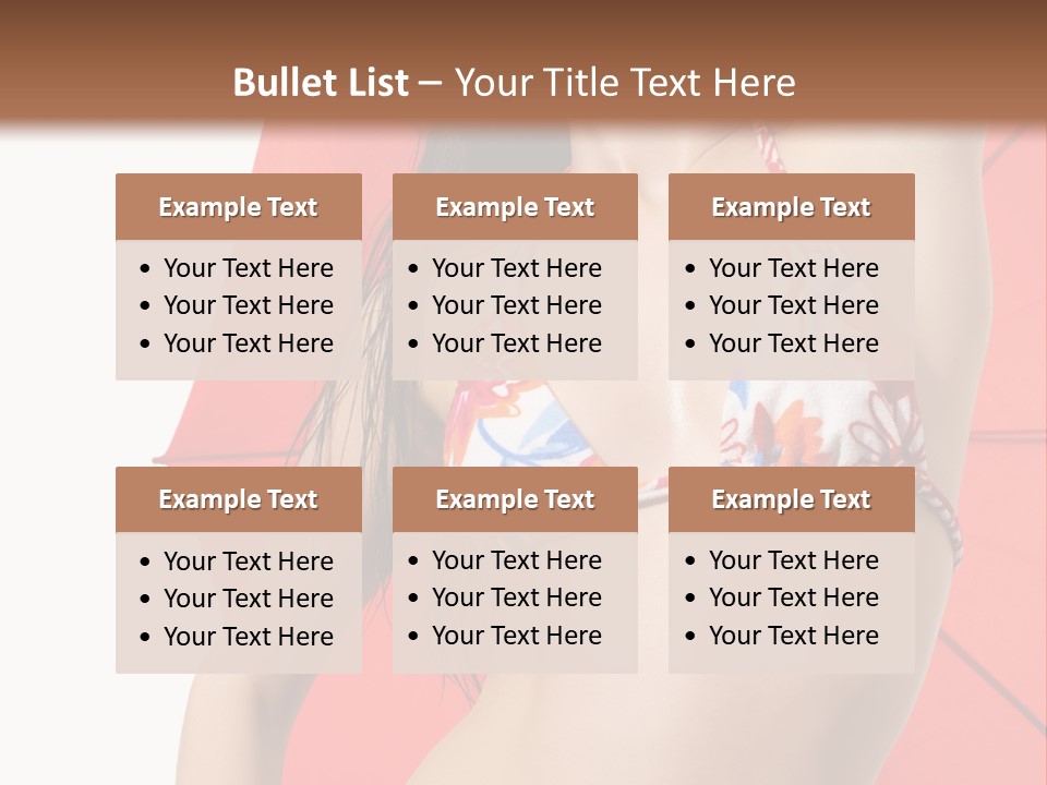 Swimwear Gorgeous Portrait PowerPoint Template