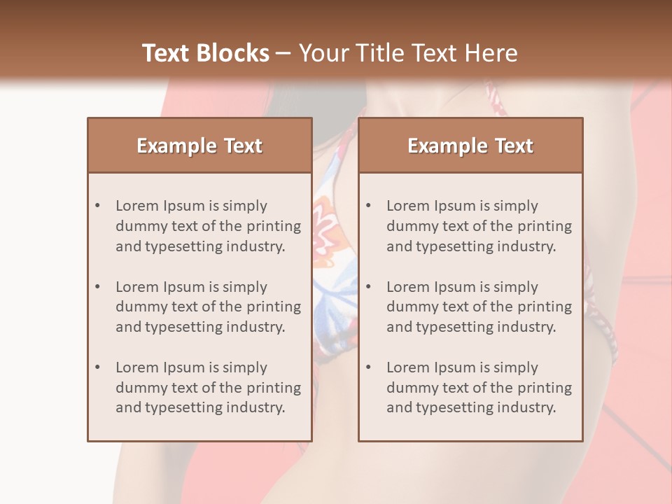 Swimwear Gorgeous Portrait PowerPoint Template