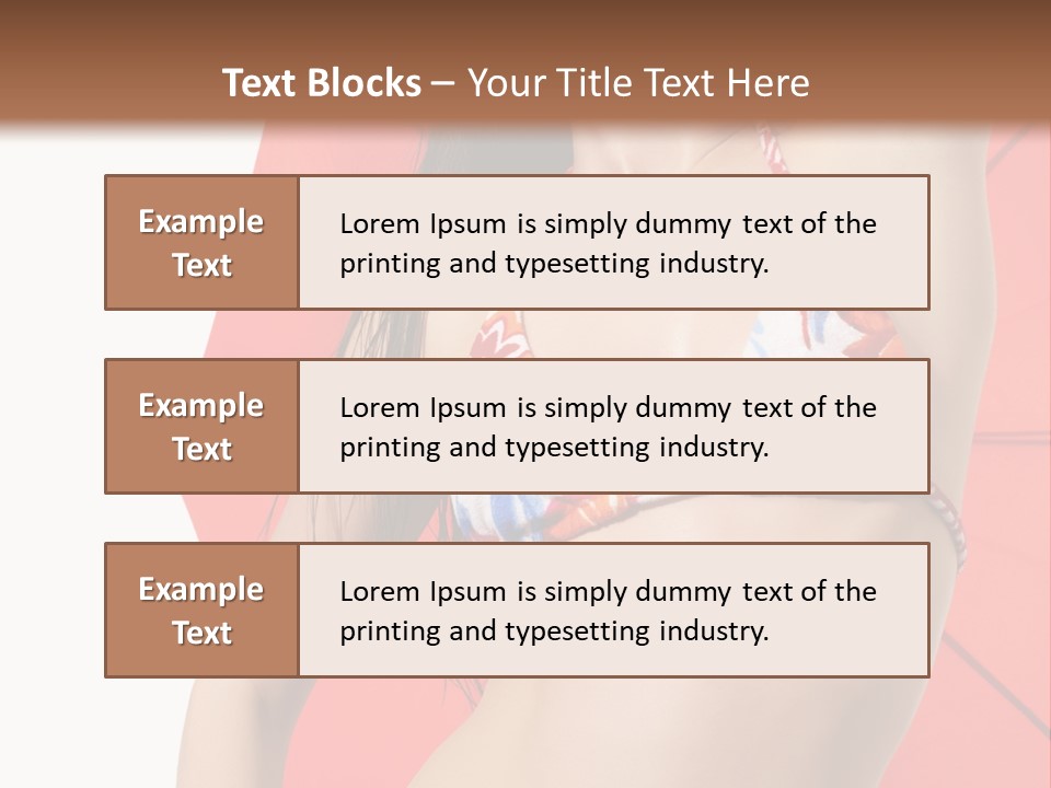 Swimwear Gorgeous Portrait PowerPoint Template