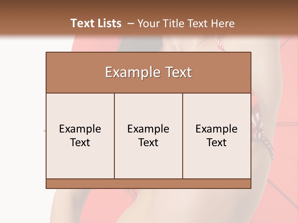 Swimwear Gorgeous Portrait PowerPoint Template