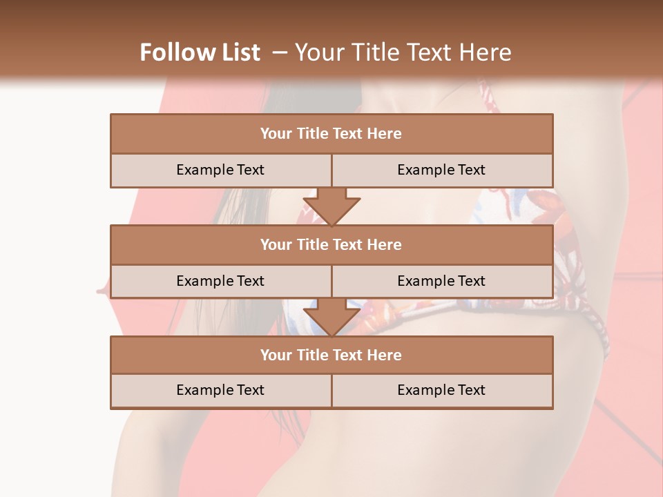 Swimwear Gorgeous Portrait PowerPoint Template