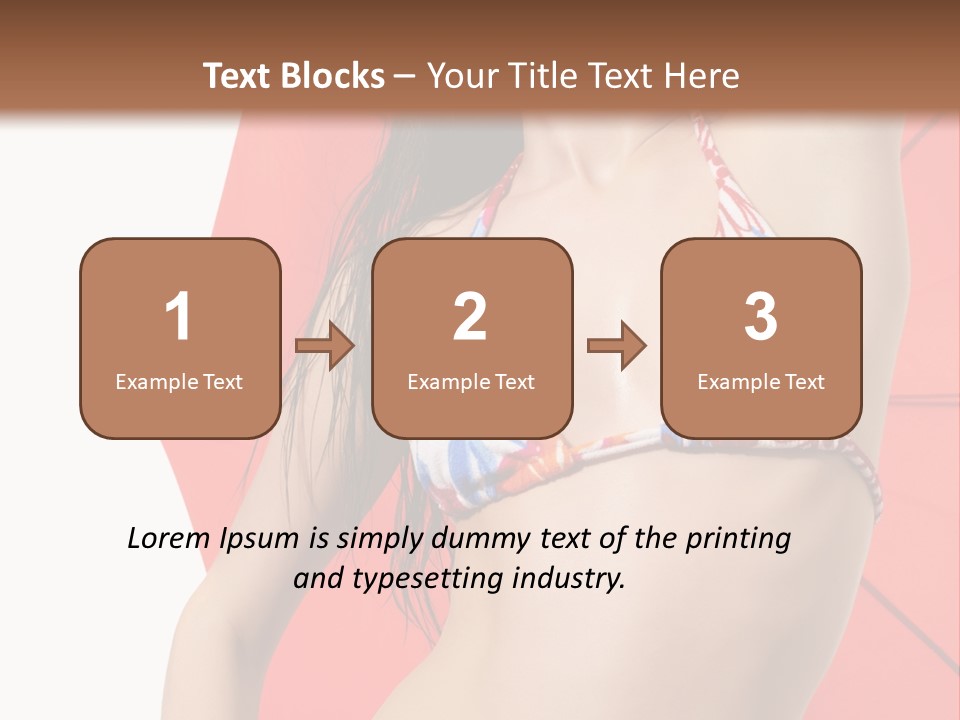 Swimwear Gorgeous Portrait PowerPoint Template