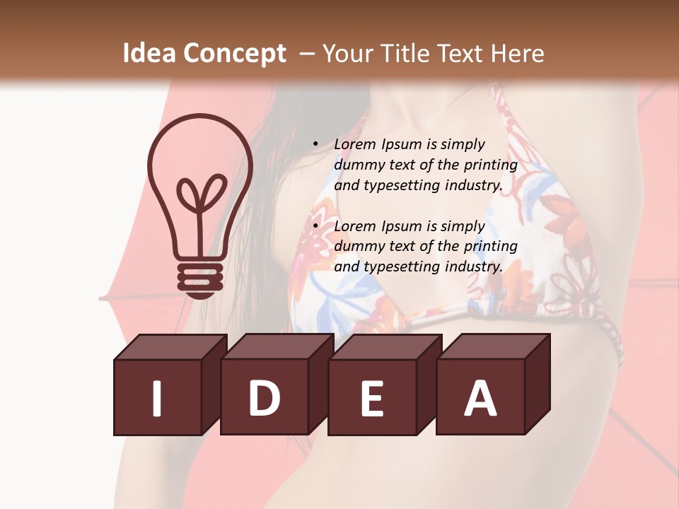 Swimwear Gorgeous Portrait PowerPoint Template