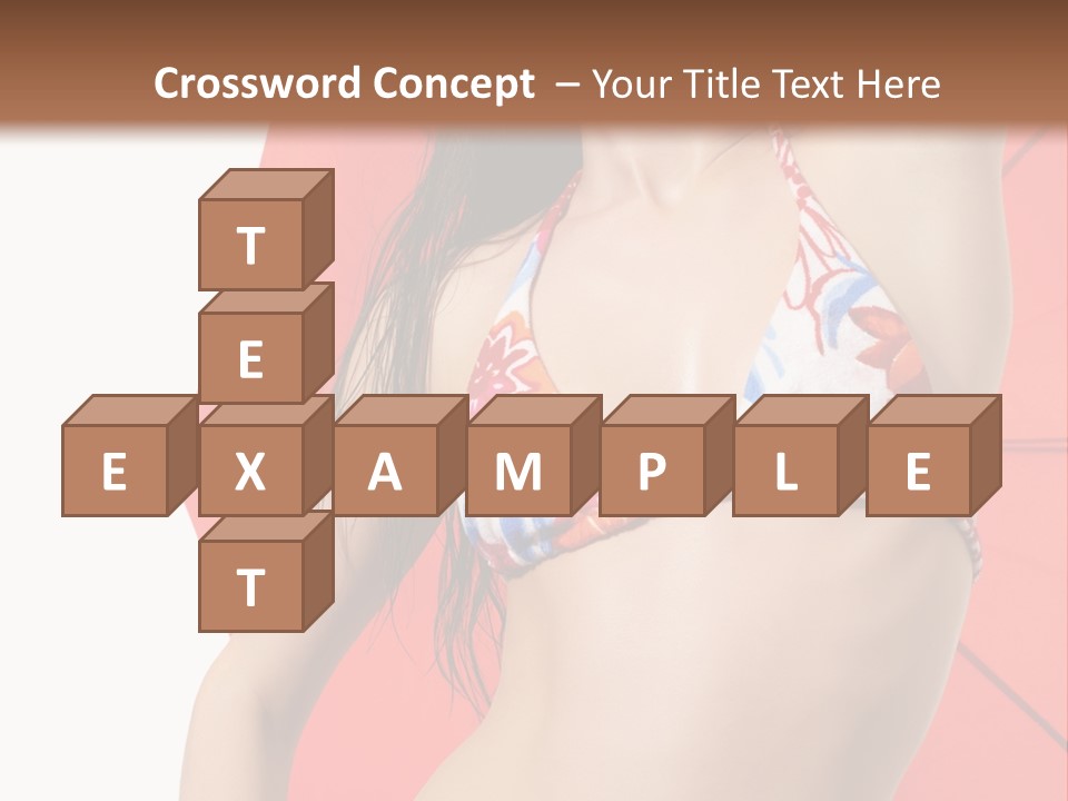 Swimwear Gorgeous Portrait PowerPoint Template