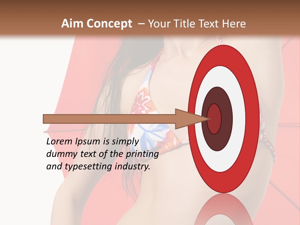 Swimwear Gorgeous Portrait PowerPoint Template