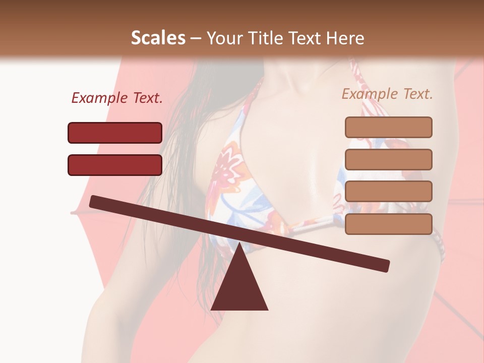 Swimwear Gorgeous Portrait PowerPoint Template