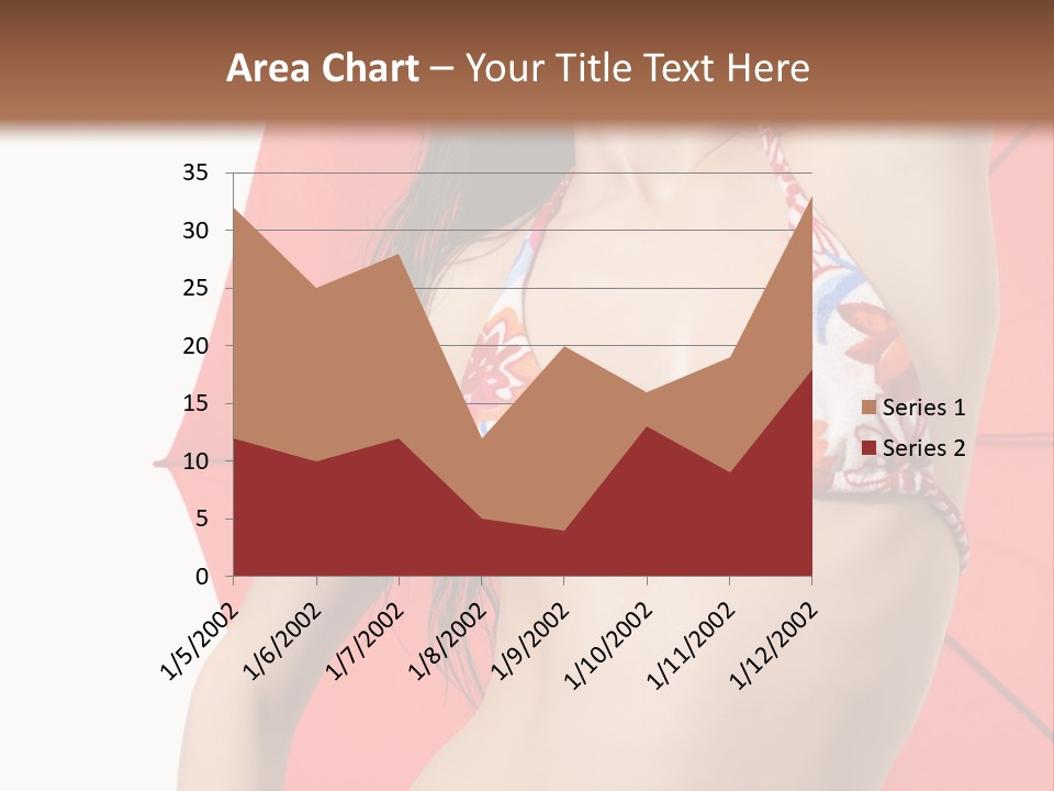 Swimwear Gorgeous Portrait PowerPoint Template