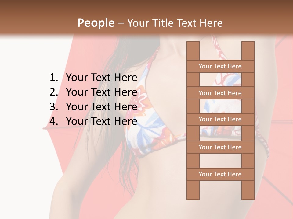 Swimwear Gorgeous Portrait PowerPoint Template