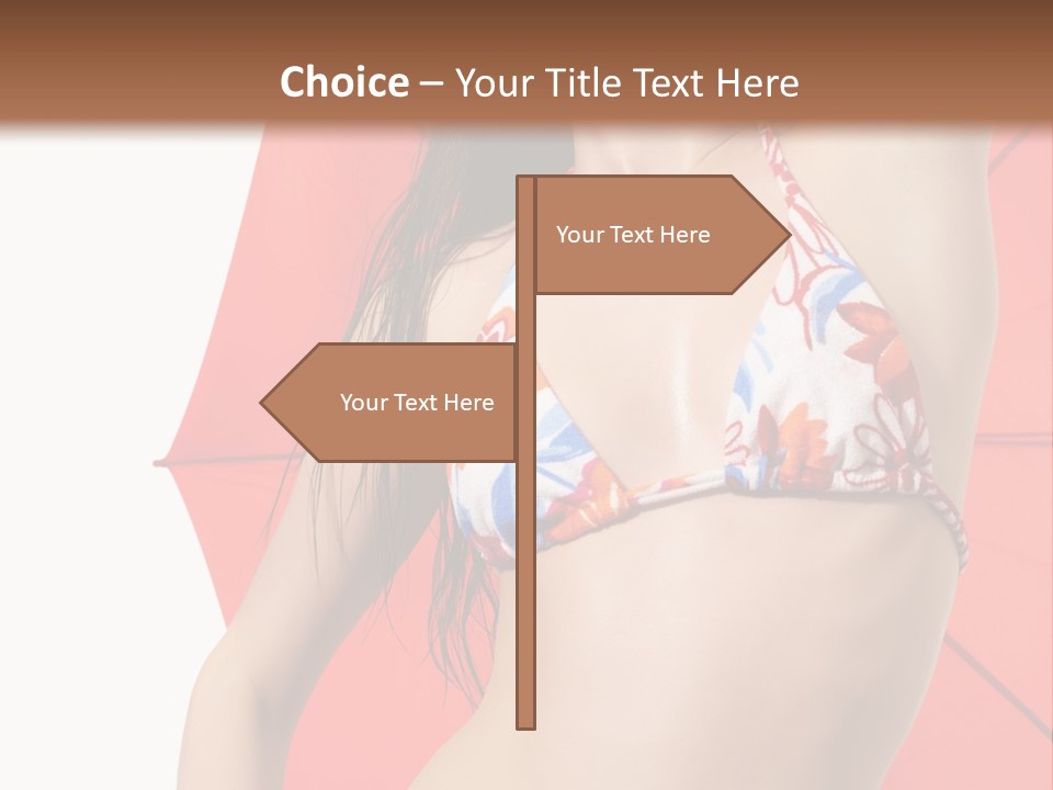 Swimwear Gorgeous Portrait PowerPoint Template