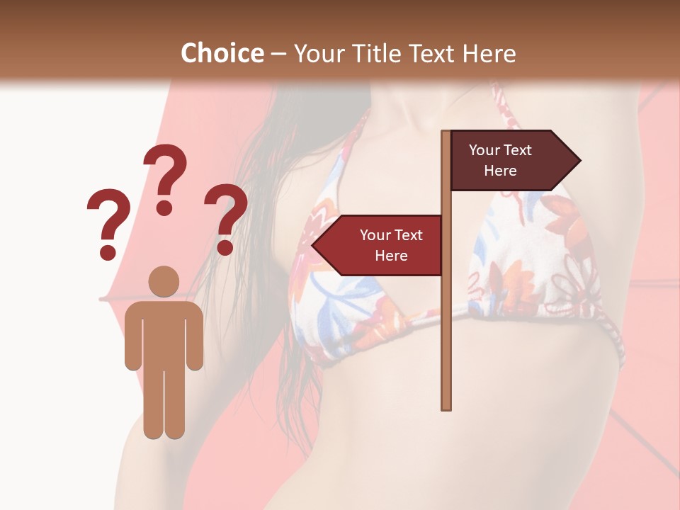 Swimwear Gorgeous Portrait PowerPoint Template