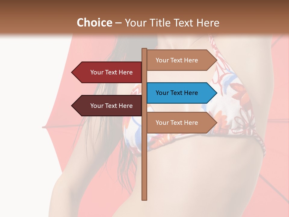 Swimwear Gorgeous Portrait PowerPoint Template