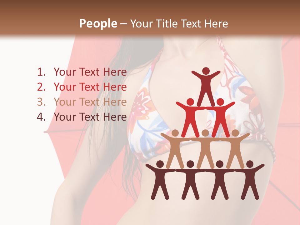 Swimwear Gorgeous Portrait PowerPoint Template